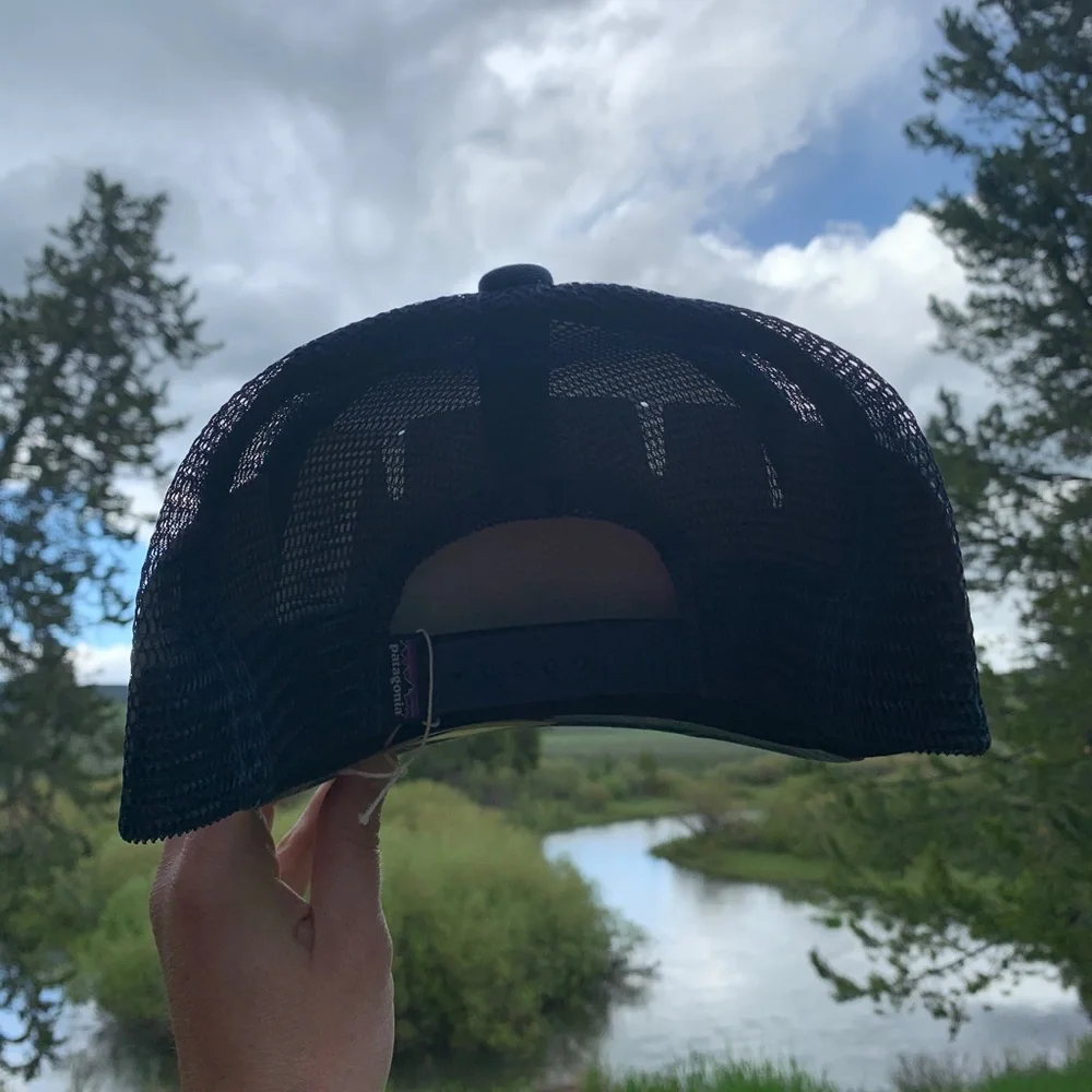 NWT Patagonia Kids Trucker Hat - Blue Geometric